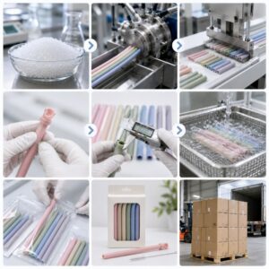 Silicone baby straw manufacturing process