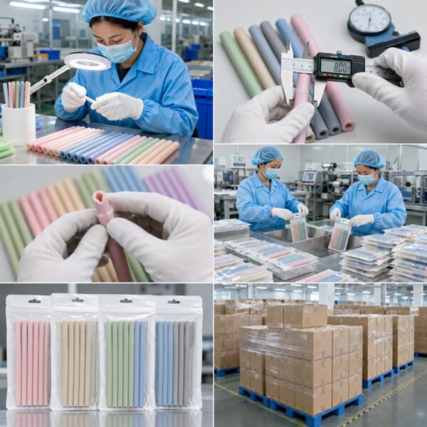 Silicone baby straw quality inspection