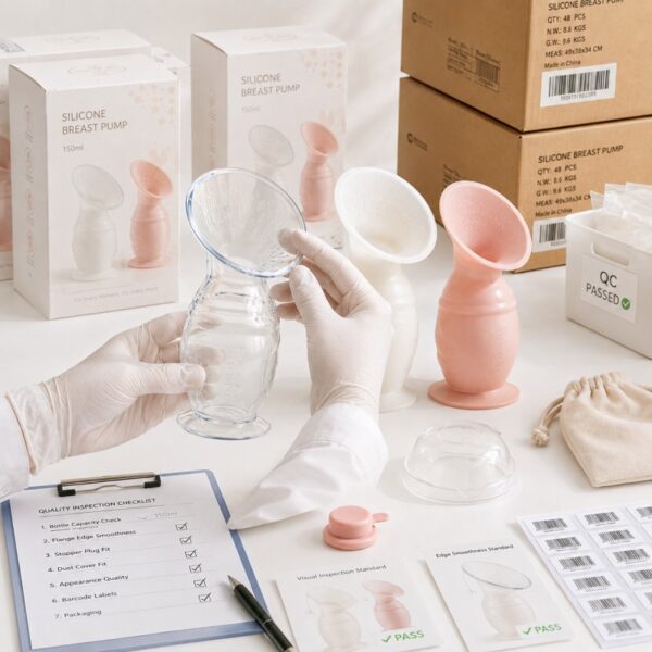 Silicone breast pump quality inspection