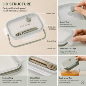 Silicone collapsible lunch box lid design