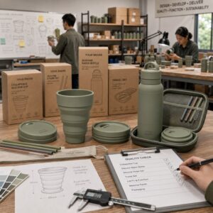 Silicone outdoor drinkware product development
