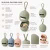 Silicone pacifier holder case structure design