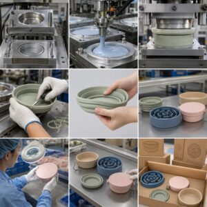 Silicone pet feeding bowl manufacturing process