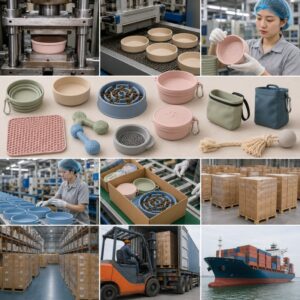 Silicone pet feeding products factory