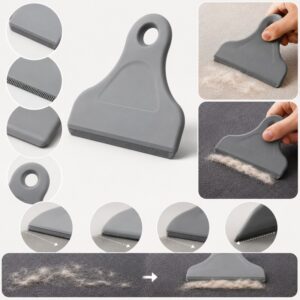 Silicone pet hair remover scraper edge design