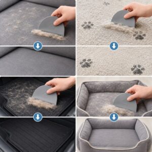 Silicone pet hair remover for sofa carpet and car mat