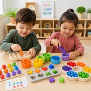 Silicone small toys for sensory learning