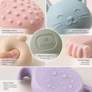 Silicone small toys surface details