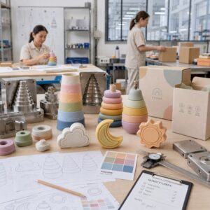 Silicone stacking toy product development