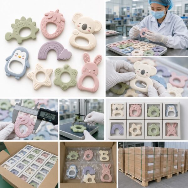 Silicone baby teether manufacturing process