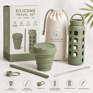 Silicone travel set product combination