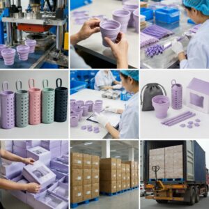 Silicone travel set production and packaging