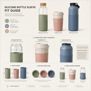 Silicone water bottle sleeve size fit