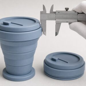 Silicone collapsible cup lid and rim fit