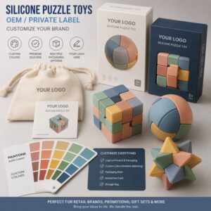 Custom private label silicone puzzle toy