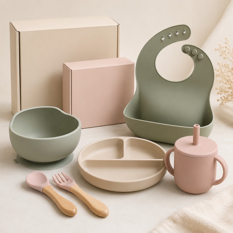 Custom silicone baby feeding set OEM manufacturer