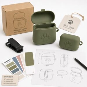 Custom silicone dog treat pouch OEM development