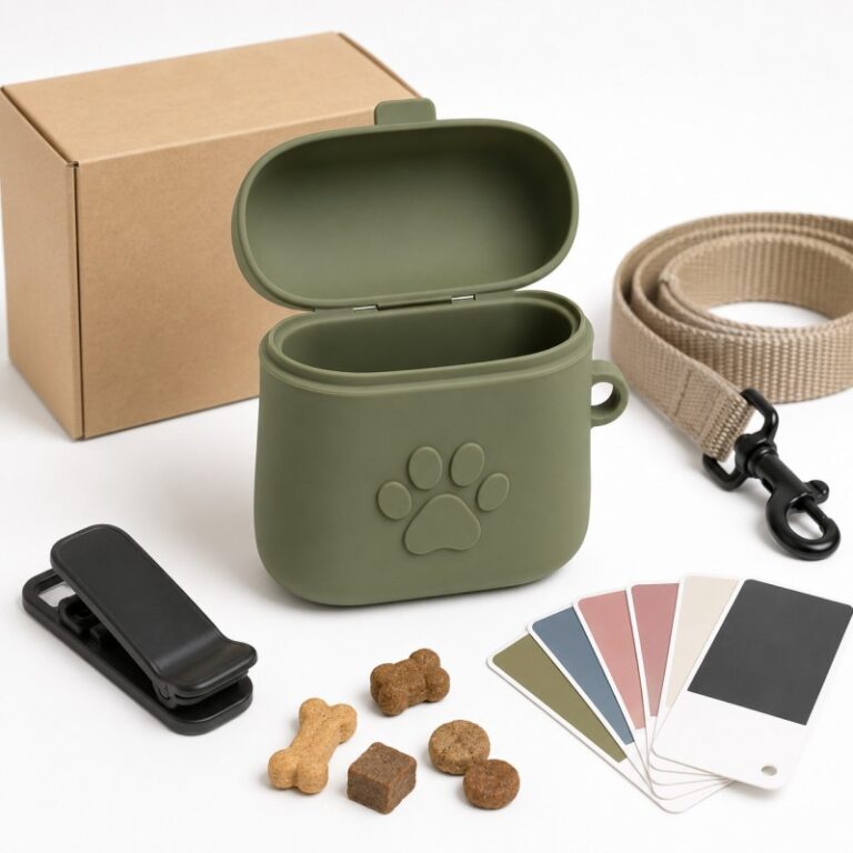 Custom silicone dog treat pouch