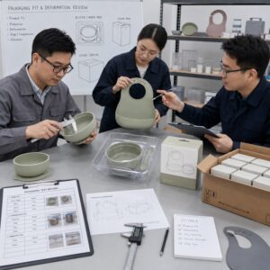 Custom silicone product packaging fit and deformation review