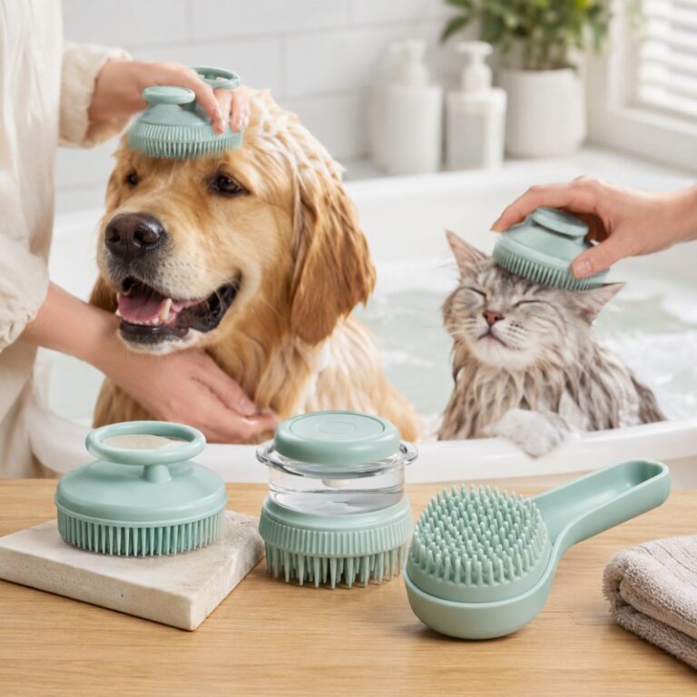 Custom silicone pet bath brush manufacturer