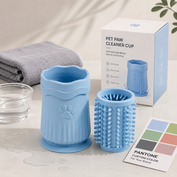 Custom silicone pet paw cleaner cup manufacturer