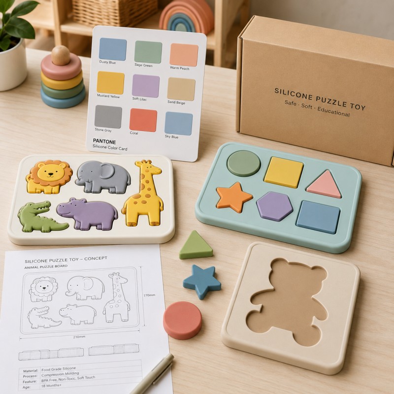 Custom silicone puzzle toy manufacturing