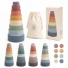 Custom colors logos and packaging for silicone stacking cups