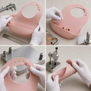 Silicone baby bib pocket sample testing