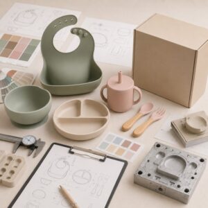 Silicone baby feeding set OEM development