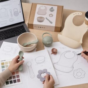 Silicone baby gift set OEM project review