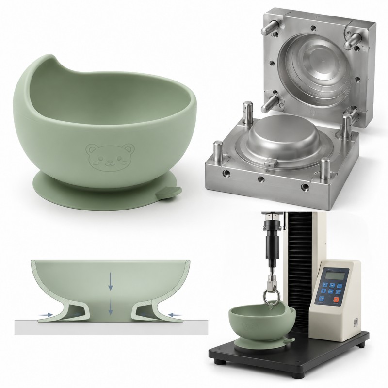 Silicone baby suction bowl design and OEM development