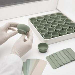 Silicone batch color quality control