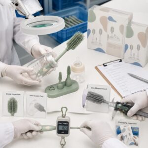 Silicone bottle brush quality inspection