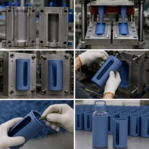 Silicone bottle sleeve mold and manufacturing process