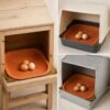 Silicone chicken nesting pad applications