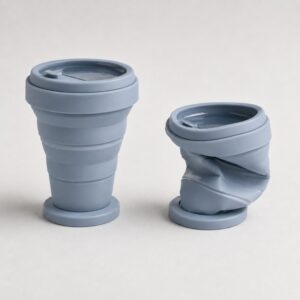 Silicone collapsible cup collapse failure