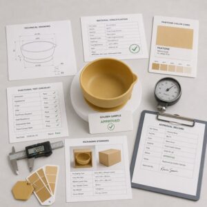 Silicone golden sample drawing specification and approval records
