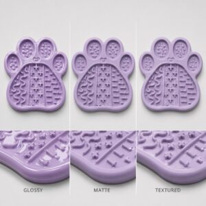 Silicone mold surface finish samples