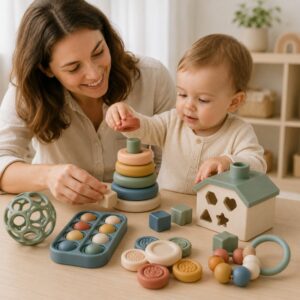 Silicone Montessori toy set learning journey