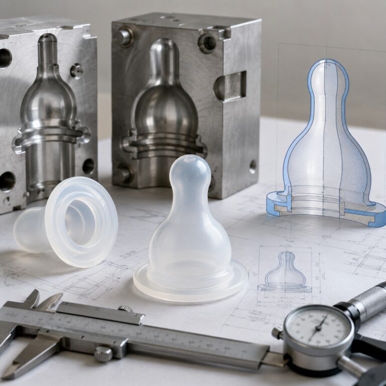 Silicone pacifier nipple design and OEM development