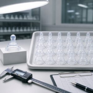 Silicone pacifier mass production consistency