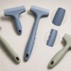 Silicone pet hair remover handle options