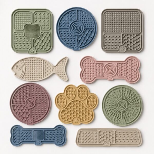 Silicone pet lick mat shape options