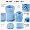 Silicone pet paw cleaner structure design