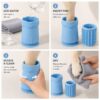 Silicone pet paw cleaner use process