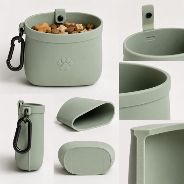 Silicone pet treat pouch structure design