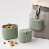 Silicone pet treat pouch use structure