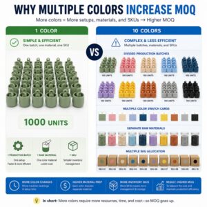 Silicone product color and SKU quantity planning