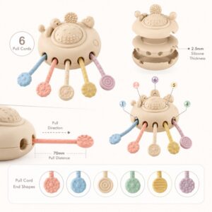 Silicone pull string toy structure design