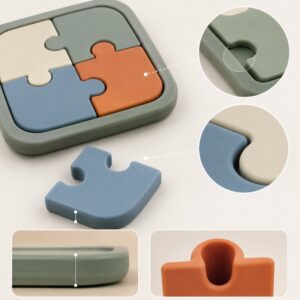 Silicone puzzle toy piece fit design